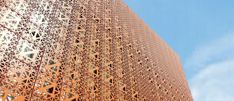 Decorative Cut-Out Aluminum Panels — Application example.