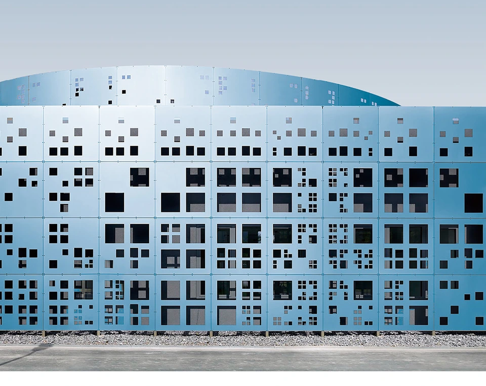 Decorative Perforated Aluminum Panels — Application example.