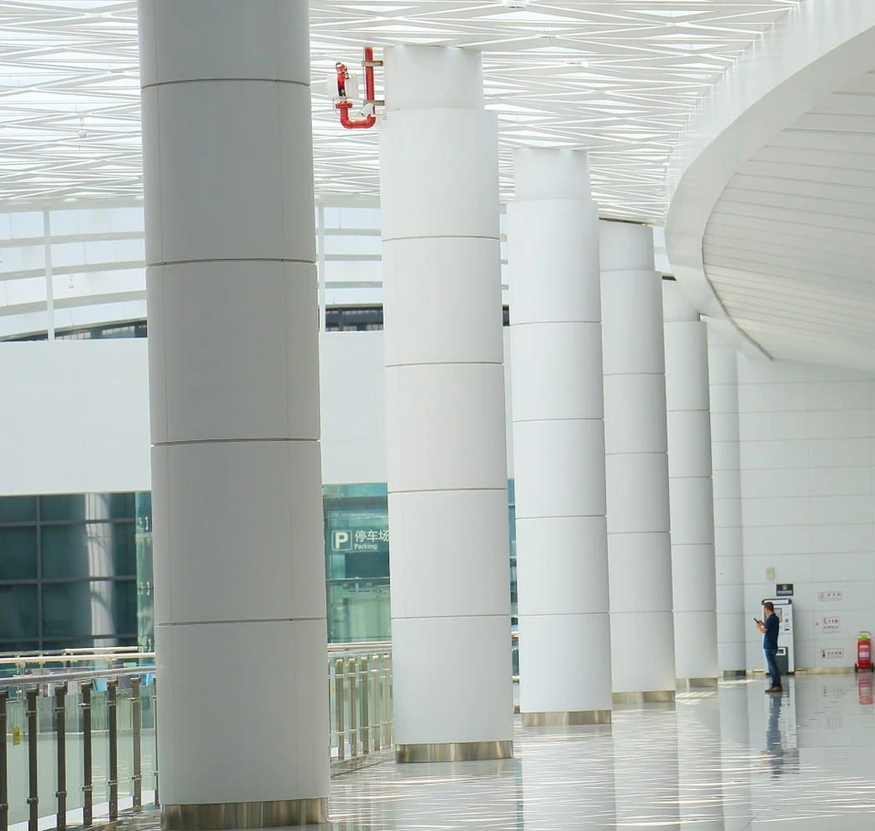 Aluminum Column Cladding — Application example.
