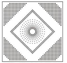 Sunburst diamond pattern