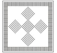 Diamond rosette pattern