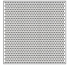 Staggered fine holes