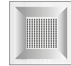 Recessed face with perforated center
