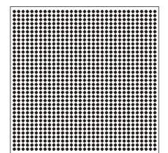 Fine straight-grid holes
